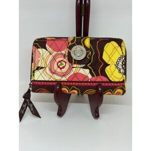 Vera Bradley Floral Quilted Wallet 7.5x4.25 Colorful Flower